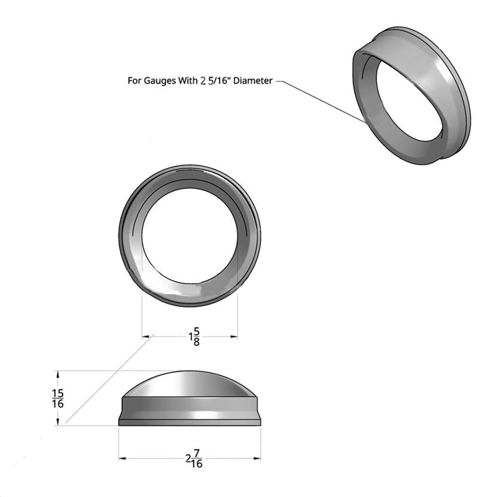 Kenworth Small Gauge Cover with Visor