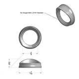 Kenworth Small Gauge Cover with Visor
