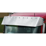 Kenworth 13" Visor with Ten 3/4" Button Lights & Bezels