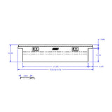 70" Pickup Truck Low Pro Black Cross Body Tool Box
