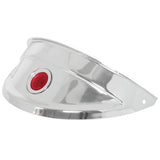 7" Chrome Headlight Visor with Red Dot