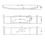 Peterbilt 375, 377 18" Set Forward Chrome Bumper
