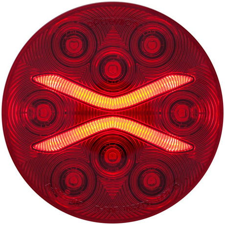 Light guide 4" red 12 LED stop/tail/turn light, close-up