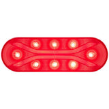 Light Guide 6.5" Red 12 LED Oval S/T/T Light