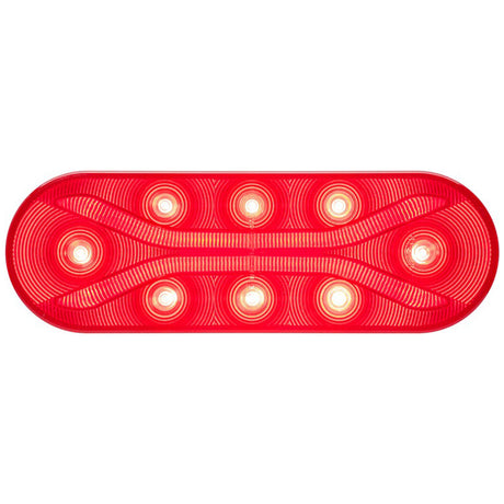 Light guide 6.5" red 12 LED oval S/t/t light
