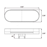 Light Guide 6.5" Red 12 LED Oval S/T/T Light