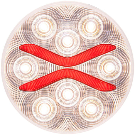 Light guide 4" white and red 12 LED back-up light