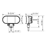5-3/4" 8 LED Oval Wide Angle Driving and Work Light