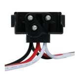 3 Prong Right Angle Plug Continuous Wire Harness