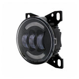 4-1/4" Black LED Fog Light with LED Light Bar