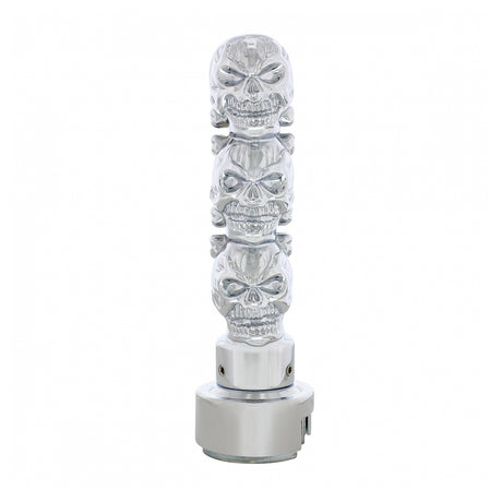 Three skull chrome 13/15/18 speed shifter knob