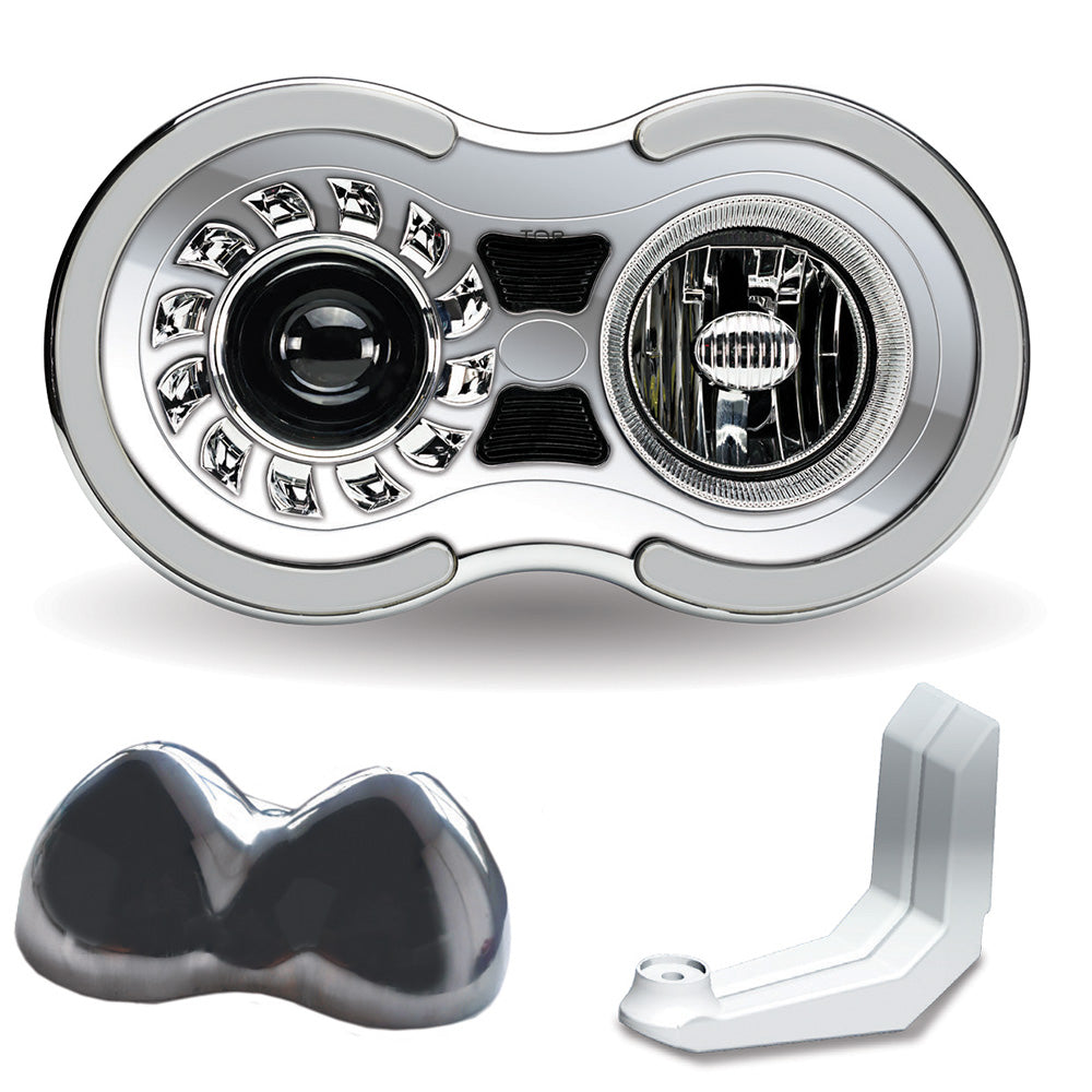 Retro LED Headlight with Bracket