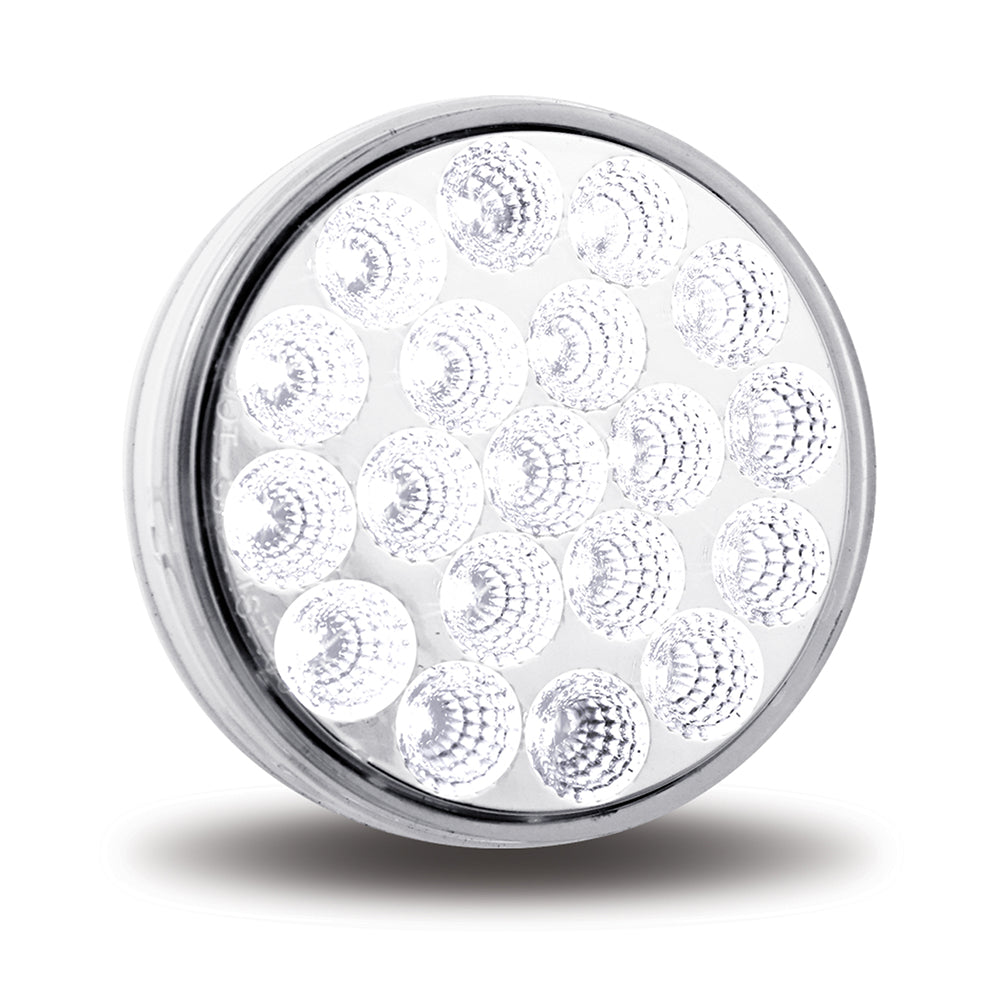 4" Dual Revolution Red/White LED Light, Grote Plug