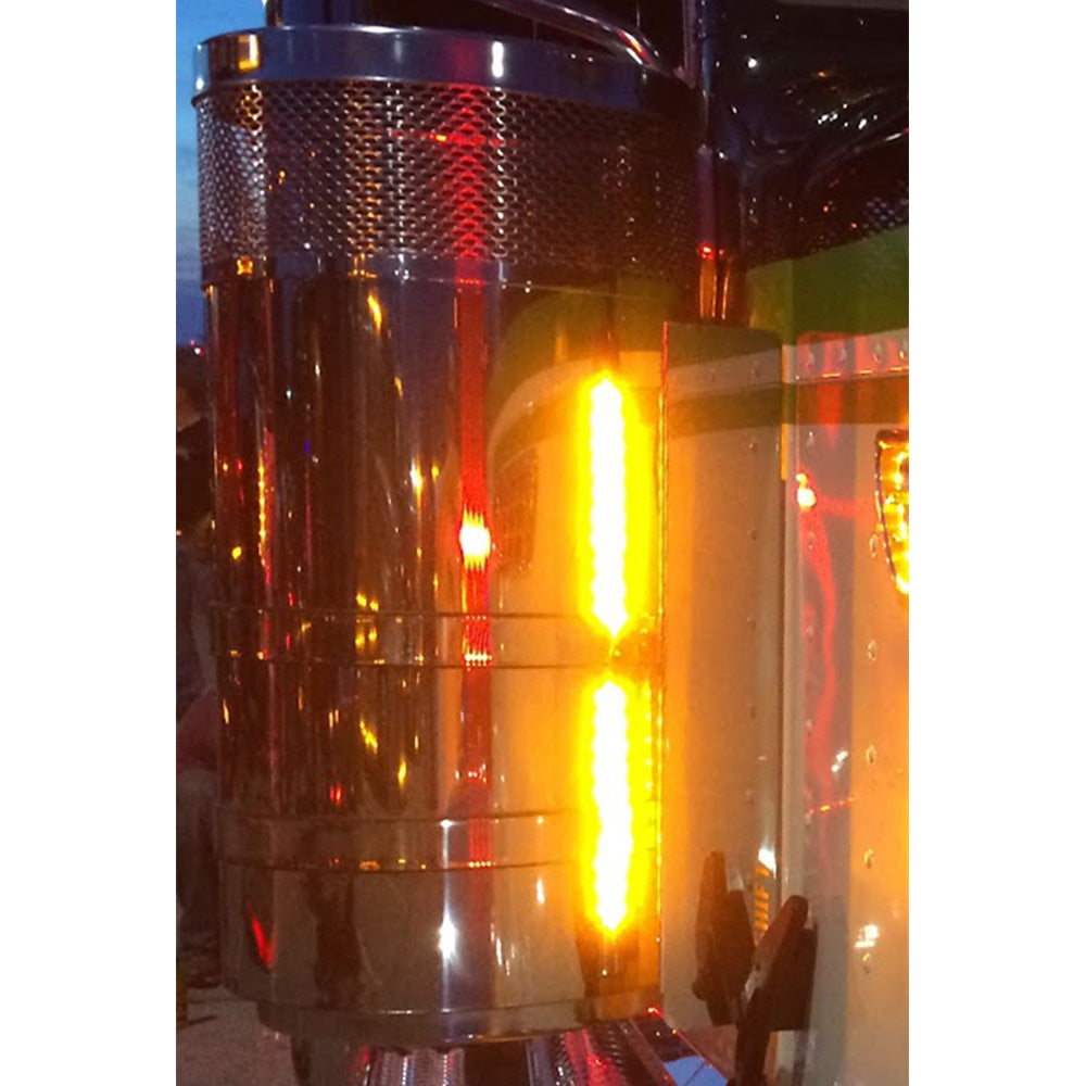 Backlit Front Air Cleaner Light Bars for Peterbilt 15" Donaldson Air Cleaners