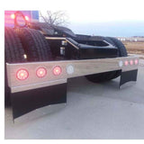 96" x 8-1/2"W Rear Stainless Steel Light Bar with Six 4" Round Light Holes