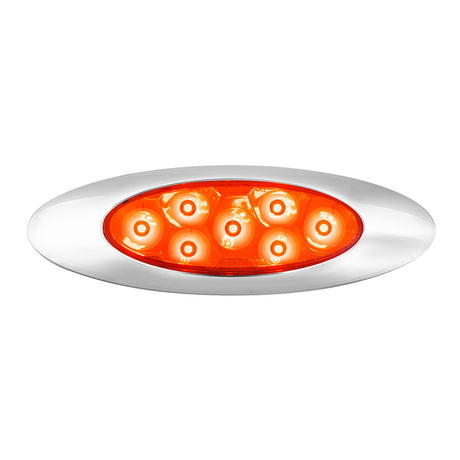 6-5/8" 7 LED ultra thin pearl Y2K dual function light, detail