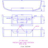 Freightliner Cascadia 16" Set Back Chrome Bumper