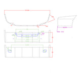 Freightliner Cascadia 20" Set Back Chrome Bumper