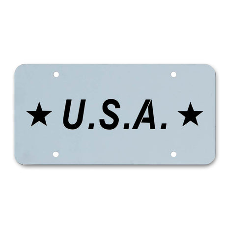 Vanity plates with color background