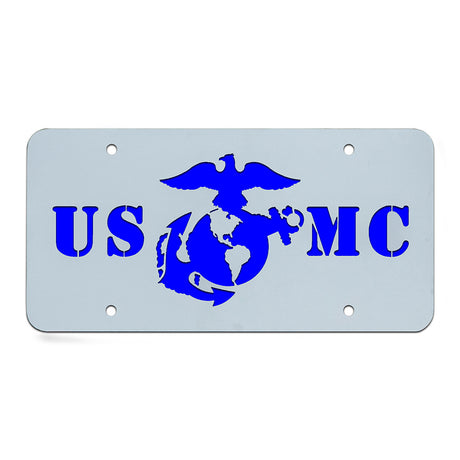 Vanity plates with color background, close-up