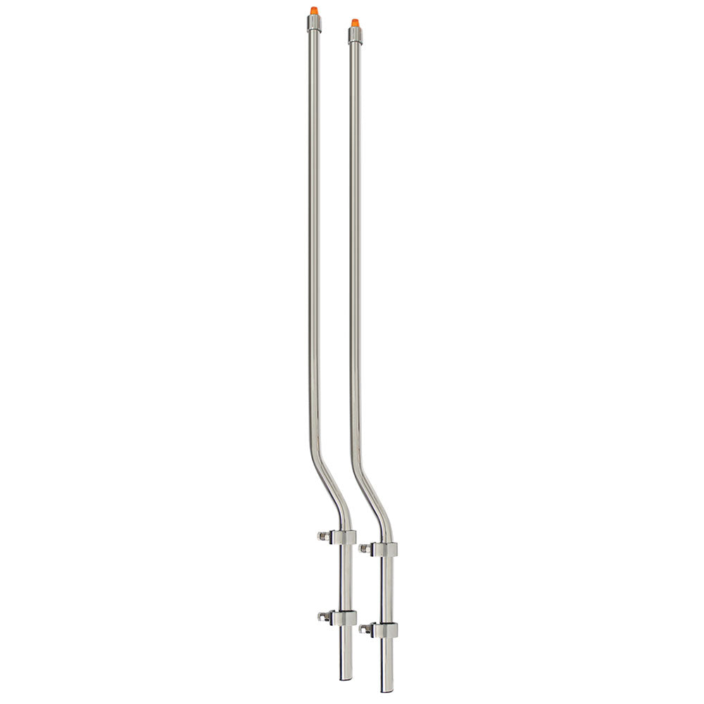 Amber Cap Chrome Bumper Guide 1"