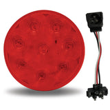 4" Red 8 LED S/T/T Light with Lock Connector