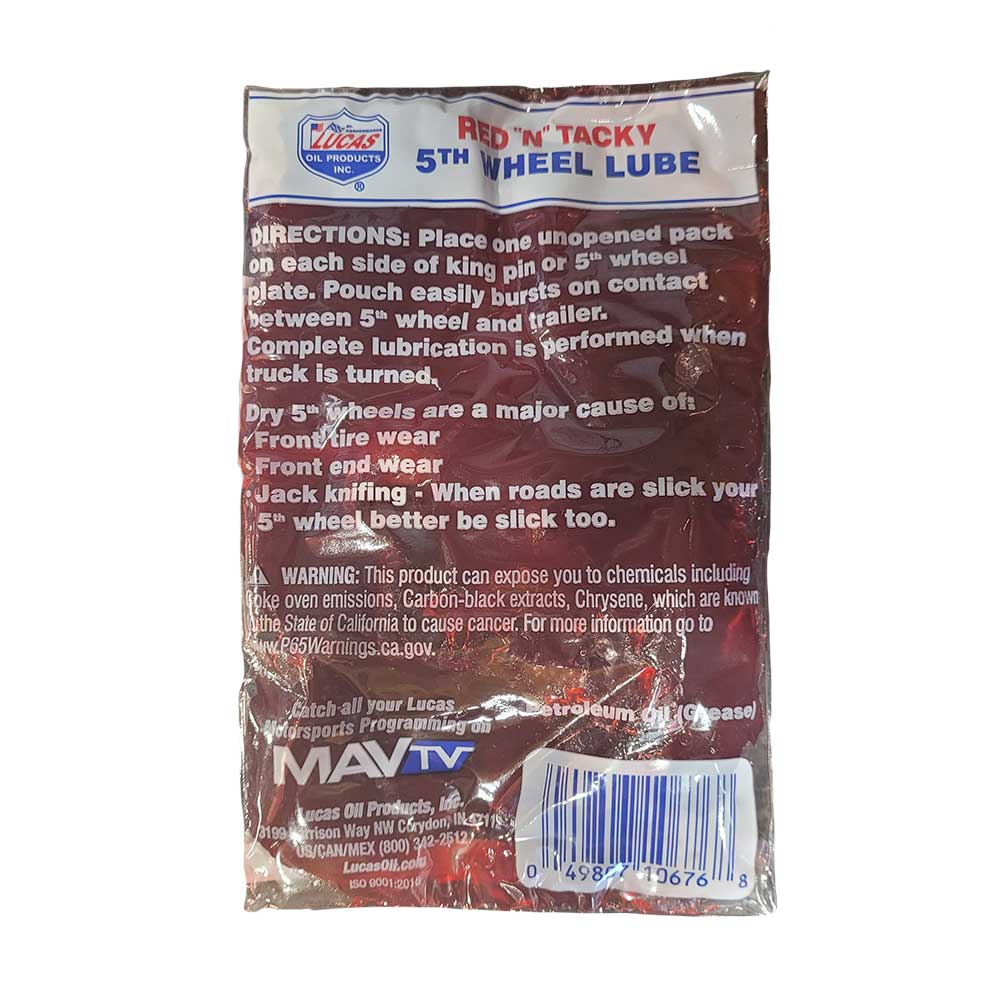 Lucas Red "N" Tacky 5th Wheel Lube
