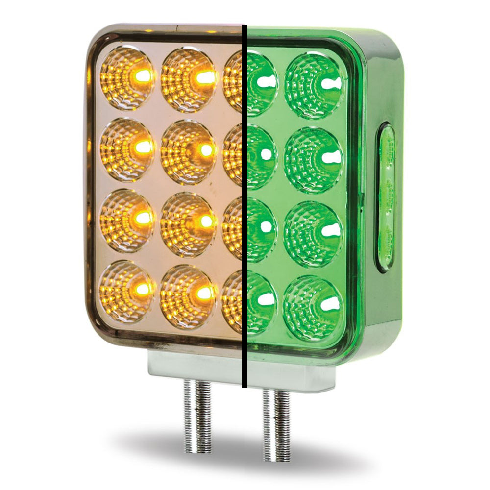 4" Square Dual Revolution Double Face LED Light
