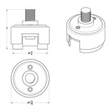 Chrome Shifter Mounting Adapter