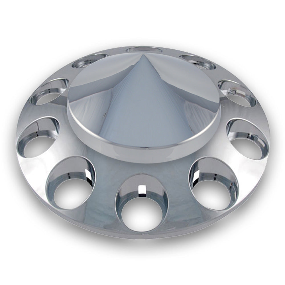 Chrome ABS Front Pointed Axle Cover with Removable Hubcap