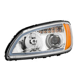 KW T660 Chrome Headlight with LED Turn Signal D/S