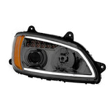 KW T660 Chrome Headlight with LED Turn Signal P/S