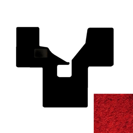 1-Piece Premium floor mat for Freightliner cen/cor/col in red for semi trucks