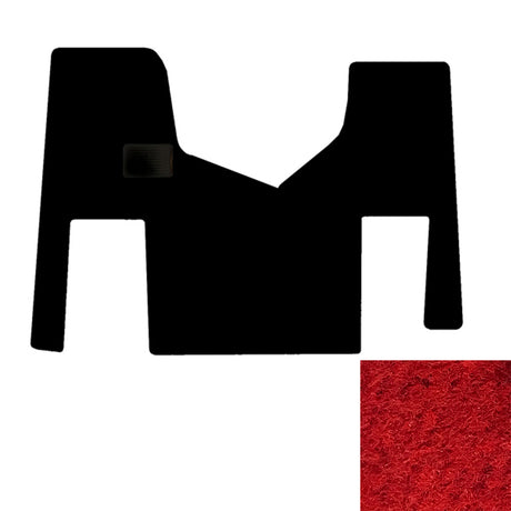 1-Piece Premium floor mat for Freightliner Cascadia 2010-2017 in red for semi trucks