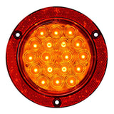 4" 18 LED Flange Mount Light with Red Reflector Ring
