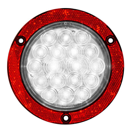 4" White 18 LED back up light with reflector ring