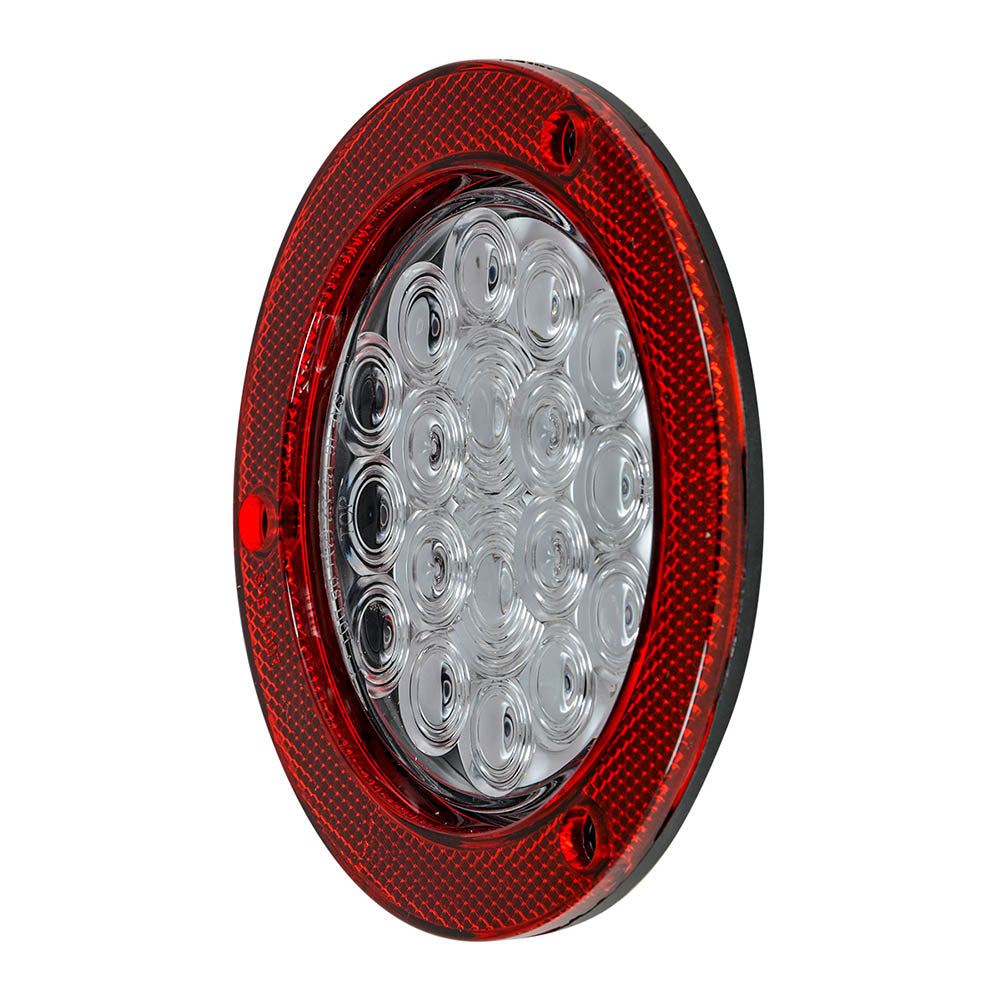 4" White 18 LED Back Up Light with Reflector Ring