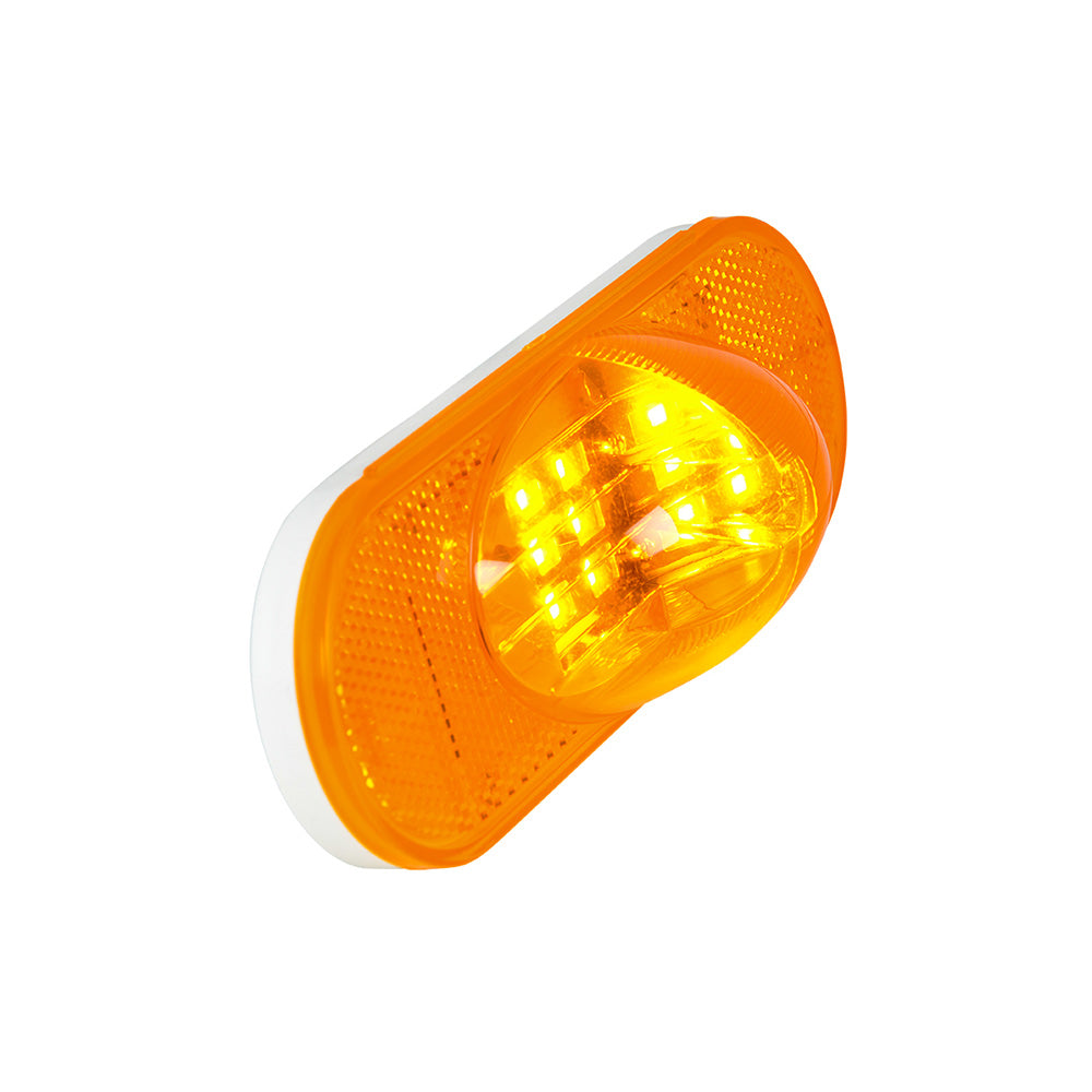 6" Amber 9 LED Oval Side Marker and Turn Light