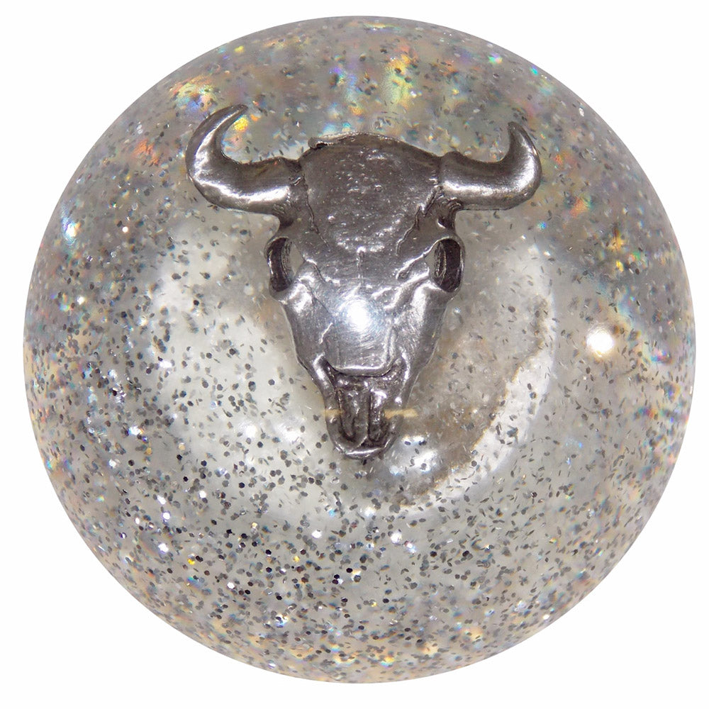 Cow Skull Glitter Brake Knob