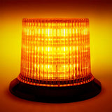 12-Volt Amber LED Beacon Light with Twelve Flash Patterns - Permanent Mount