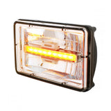 6" x 4" Low Beam LED Headlight with Amber Auxiliary