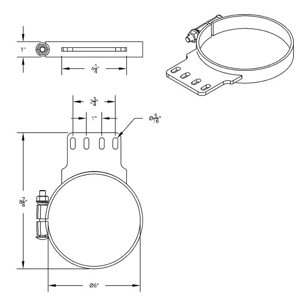 Kenworth 6"D Chrome Exhaust Clamp