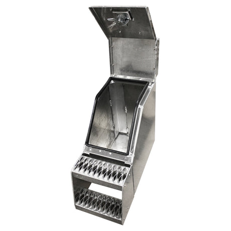 12" Wide mouth step box with smooth door, close-up