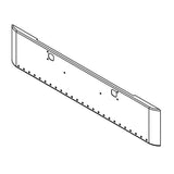 KW W900B, W900L 20" Square Rolled End Bumper with Twenty-Five 3/4" Light Cutouts