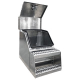18" Wide Mouth Step Box with Diamond Plate Door