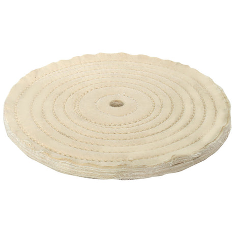 Buffing wheel 6"x1/2" 1/4" sewn rows, close-up