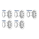 Stealth Black Universal Stainless Steel Front Baby Moon Hubcap with Logo