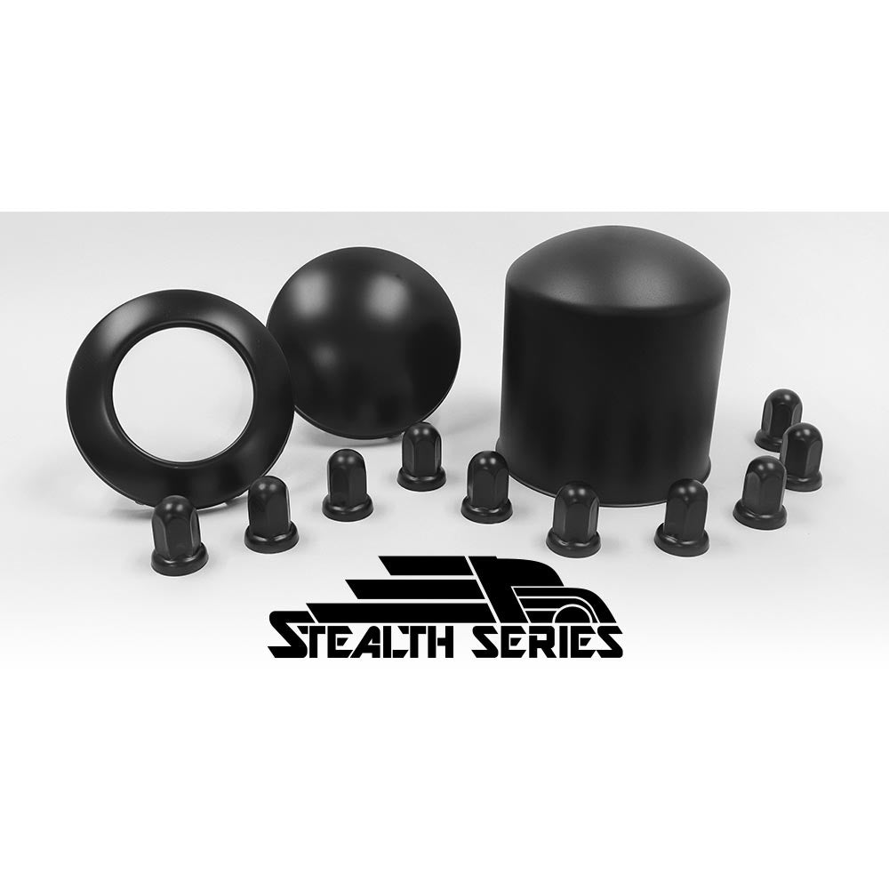 1-1/2" x 2"H Stealth Black Lug Nut Cover