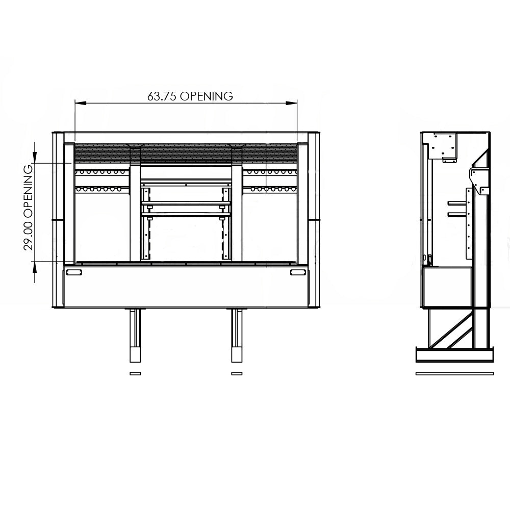 Cab Rack with Roll-Up Door 78" X 68" X 20"