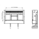 Cab Rack with Roll-Up Door 78" X 68" X 20"